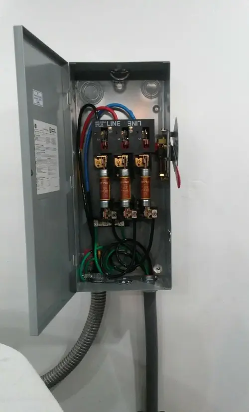 Three-phase disconnect switch installed for Electrical Wiring & Rewiring in Lansdale